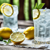 Лимонад с тертой цедрой лимона и минеральной водой